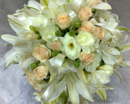 Свадебный букет Ля крем